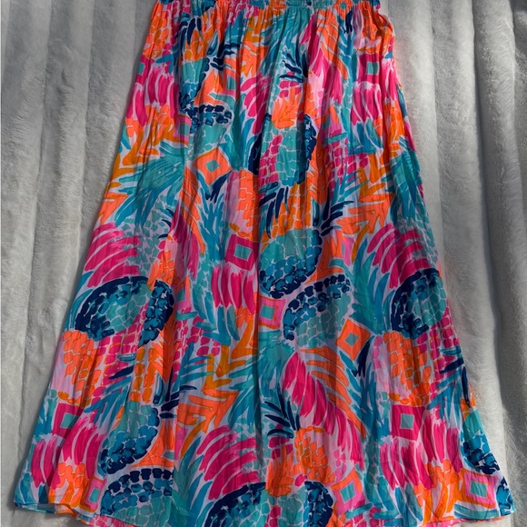 Lilly Pulitzer Pink and Blue A-Line Skirt - Picture 2 of 8